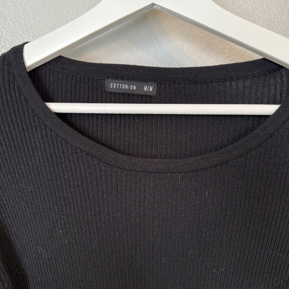 Cotton On Juniors Medium‎ Ribbed Color Block Sweater Dress Long Sleeve Bodycon - Picture 3 of 7